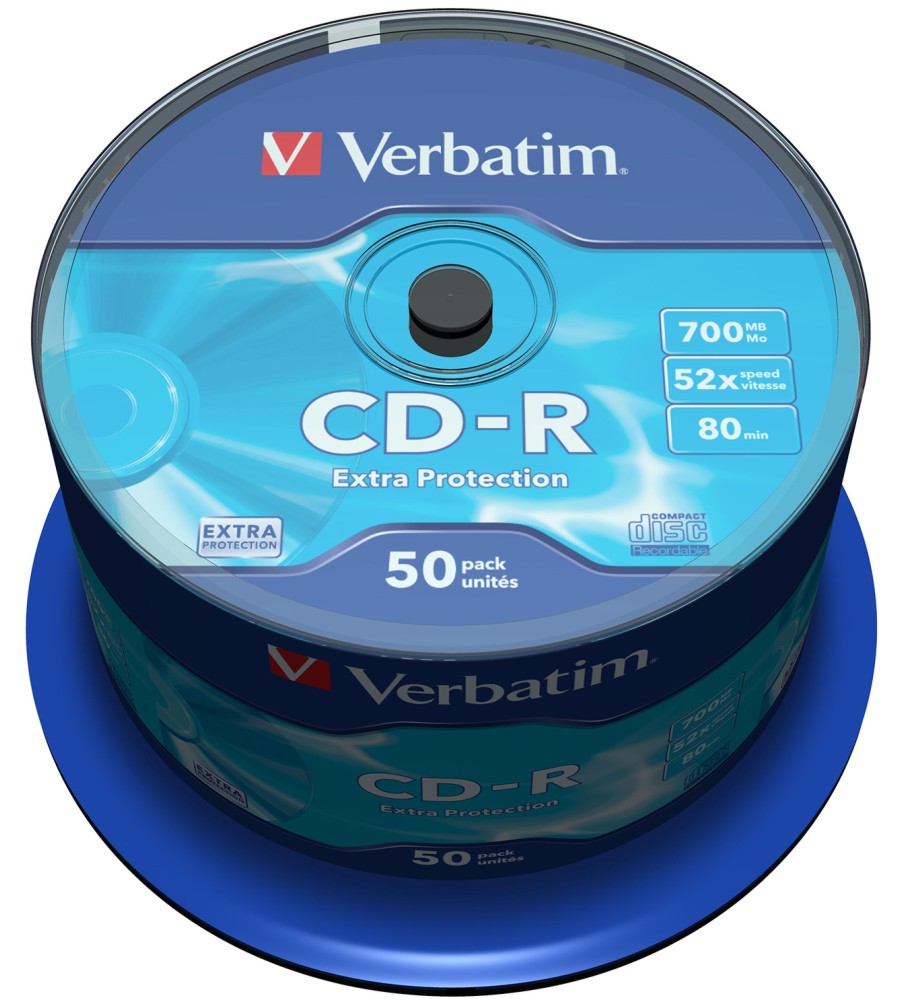 CD-R Verbatim 700 MB CD-R Verbatim 700 MB - 50 диска със скорост на записване до 52x -