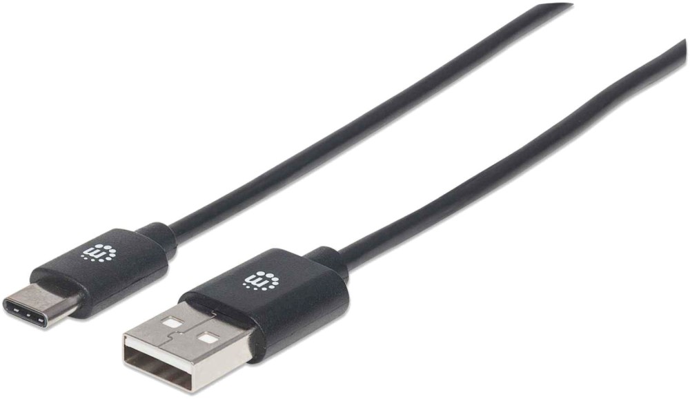 Кабел USB 2.0 Type-A male към USB Type-C male Manhattan - 50 cm - 