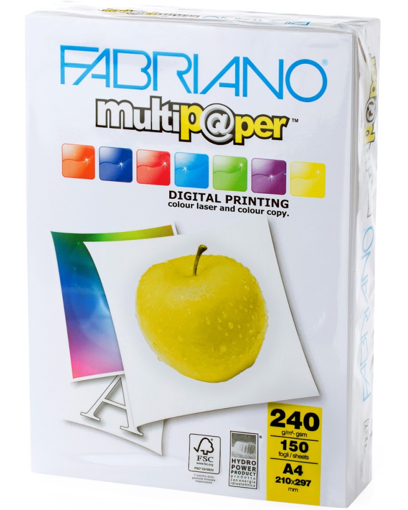    A4 Fabriano Multipaper - 250 , 240 g/m<sup>2</sup>   165 - 