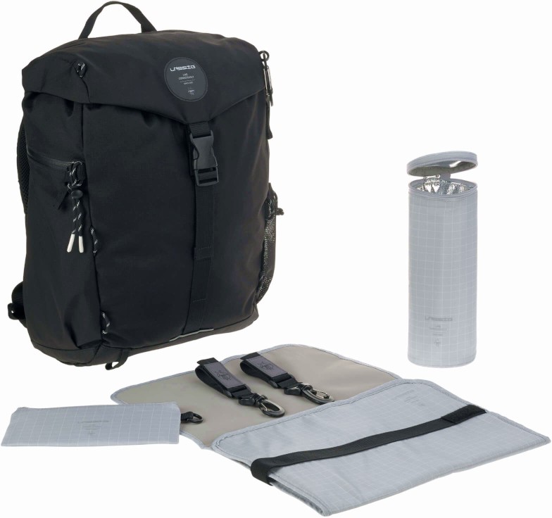 Раница за бебешка количка Lassig Backpack Outdoor - С подложка за преповиване, несесер и термобокс, от серията 4Family - раница