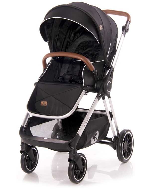 Бебешка количка 3 в 1 Lorelli Angel - С кош за новородено, лятна седалка, кош за кола, чанта и аксесоари - количка
