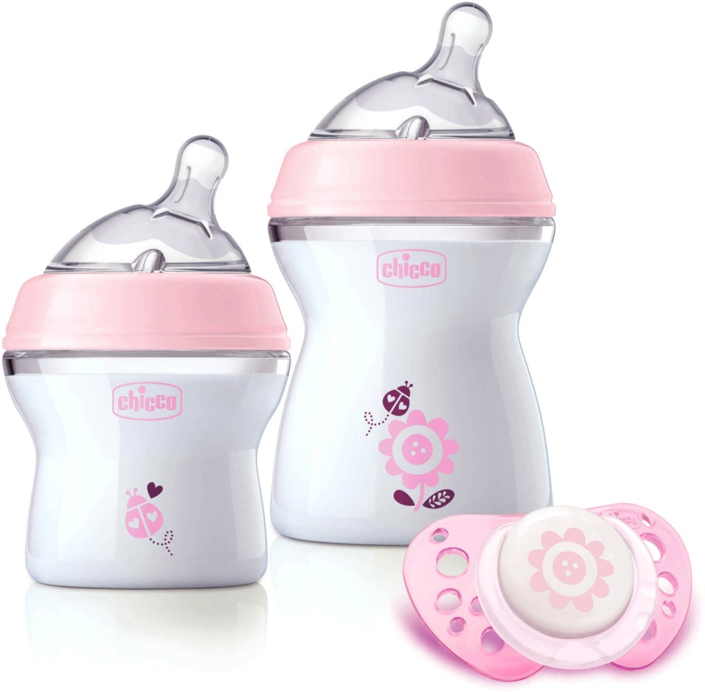 Комплект за новородено Chicco - С шишета, биберони и залъгалка, от серията Natural Feeling - продукт
