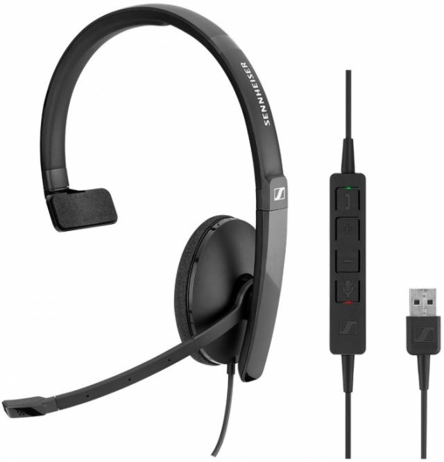 Професионална слушалка Sennheiser SC 130 Професионална слушалка Sennheiser SC 130 - С USB Type-C кабел от серията Adapt -