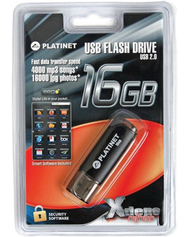 USB 2.0 ���� ����� 16 GB Platinet X-Depo - 