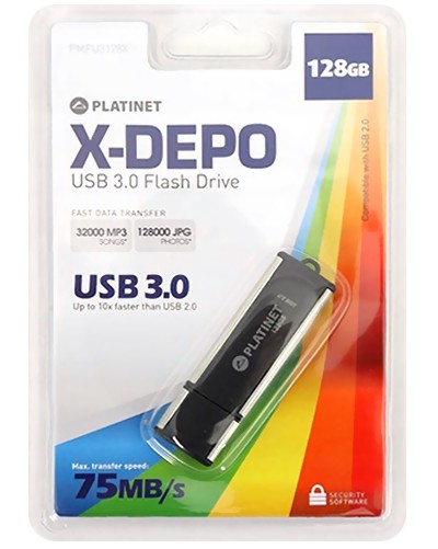 USB 3.0 ���� ����� 128 GB Platinet X-Depo - 