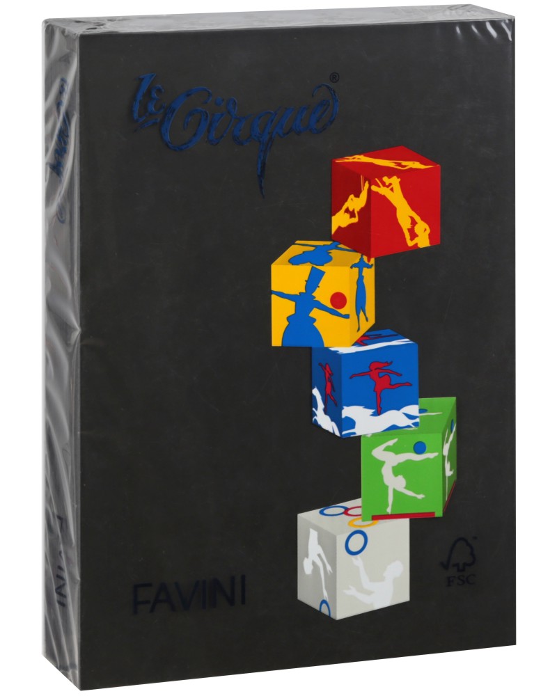 Копирен картон A4 в наситени цветове Favini Le Cirque - 250 листа, 160 g/m<sup>2</sup> - 