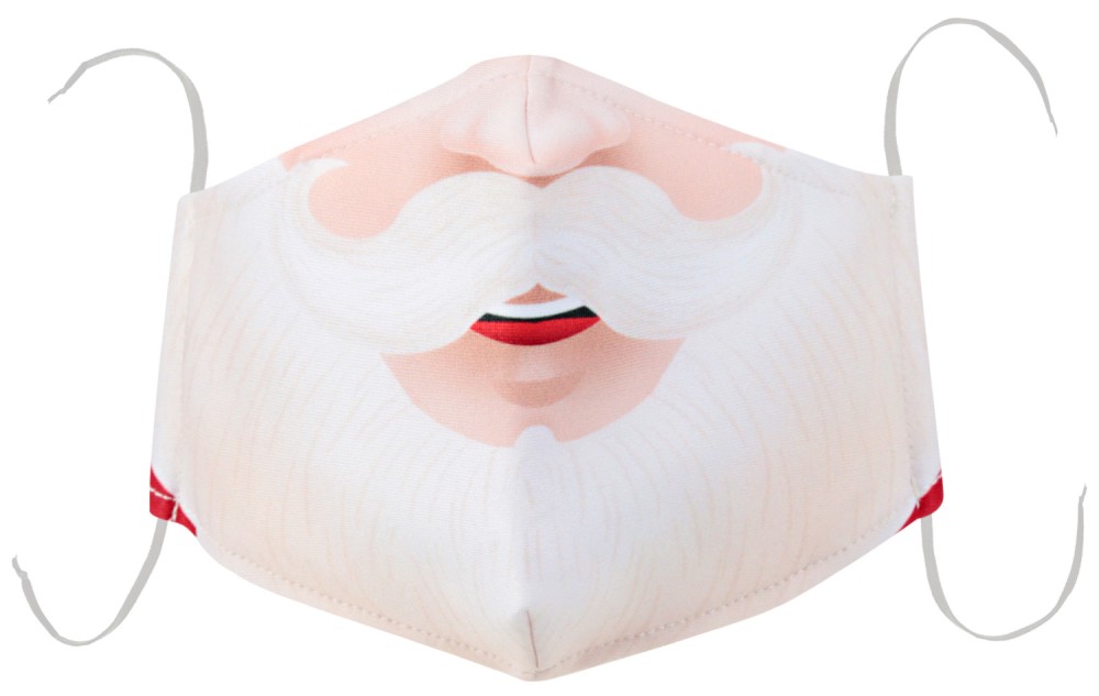 Трислойна маска Delfina - Дядо Коледа - За многократна употреба с филтър - 