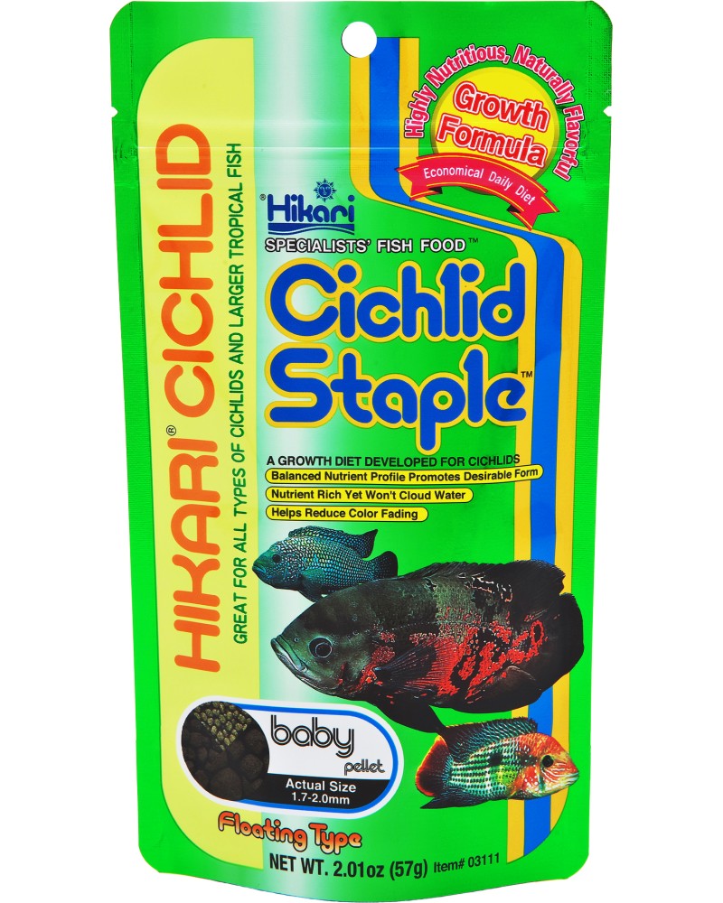 Храна за риби цихлиди Hikari Cichlid Staple Mini Pellet Храна за риби цихлиди Hikari Cichlid Staple Mini Pellet - 57 и 250 g - храна