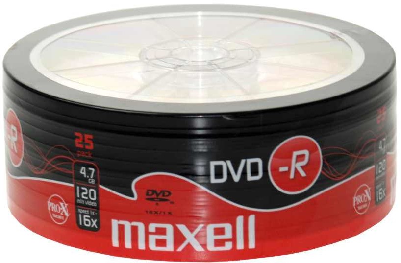 DVD-R Maxell 4.7 GB - 25, 50 ��� 100 ���� ��� ������� �� ��������� �� 16x - 