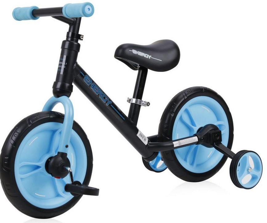 Балансиращ велосипед Lorelli Energy 2 в 1 11" - С помошни колела и педали - 