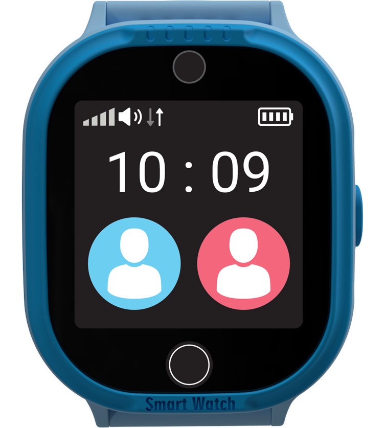 Детски GPS и GSM смарт часовник с тъч скрийн - MyKi Watch 4 Lite Blue - Работещ със SIM карти на всички български мобилни оператори - 