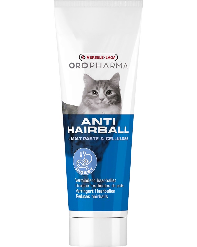 Паста за котки против образуване на космени топки VERSELE LAGA Anti Hairball Паста за котки против образуване на космени топки VERSELE LAGA Anti Hairball - 100 g - храна