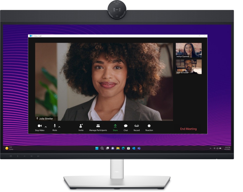 Монитор Dell P2724DEB Монитор Dell P2724DEB - 27", IPS, 60 Hz, 16:9, 2560 x 1440, 8 ms, USB-C, HDMI, DisplayPort, Auto KVM, уеб камера -
