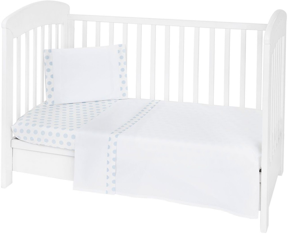 Бебешки спален комплект 3 части Kikka Boo EU Stile - За легла 60 x 120 cm или 70 x 140 cm, от серията The Fish Panda - продукт