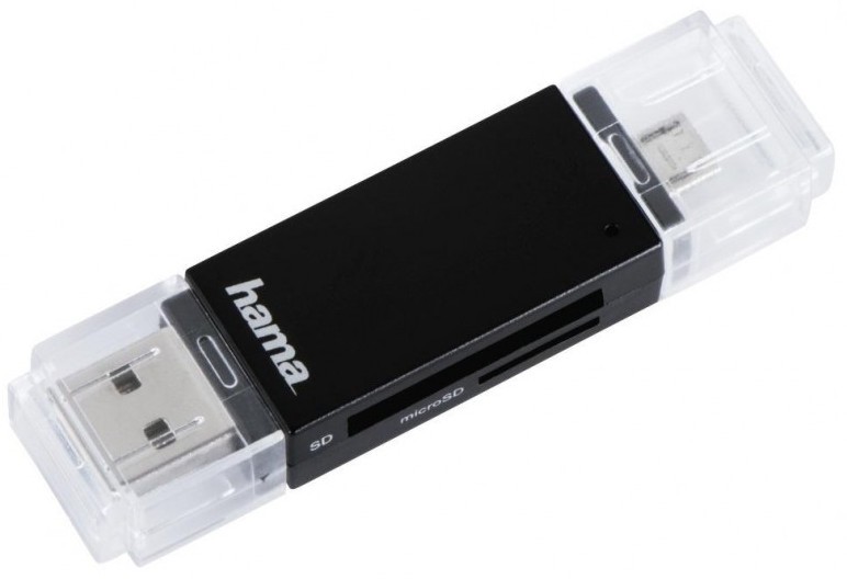     SD, SDHC, SDXC, micro SD, micro SDHC  micro SDXC Hama -  USB OTG 2.0 - 