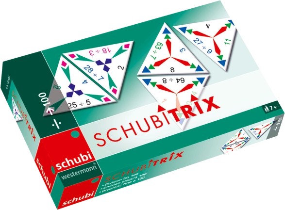 Деление до 100 Деление до 100 - Математическо домино от серията Schubitrix - игра