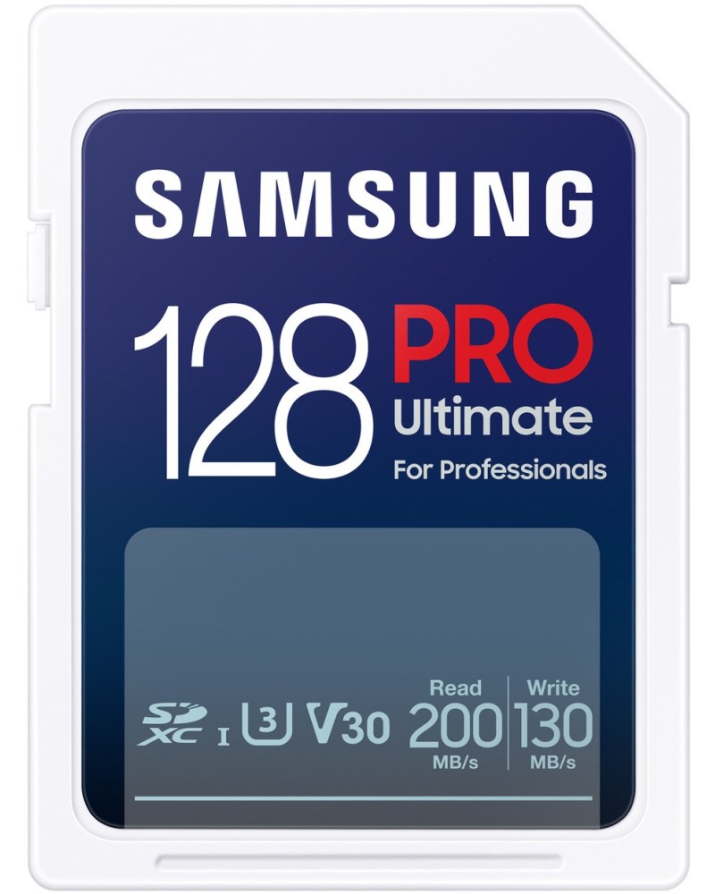 SDXC   128 GB Samsung Pro Ultimate - Class 10, UHS-I, U3, V30  USB  - 