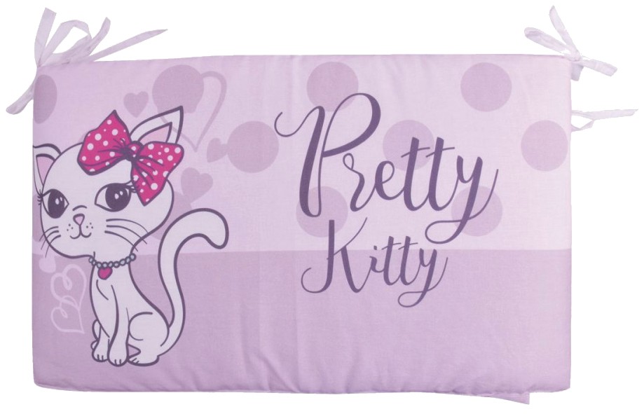 Обиколник за бебешко легло Babyhome Pretty Kitty - За легла 60 x 120 cm - продукт