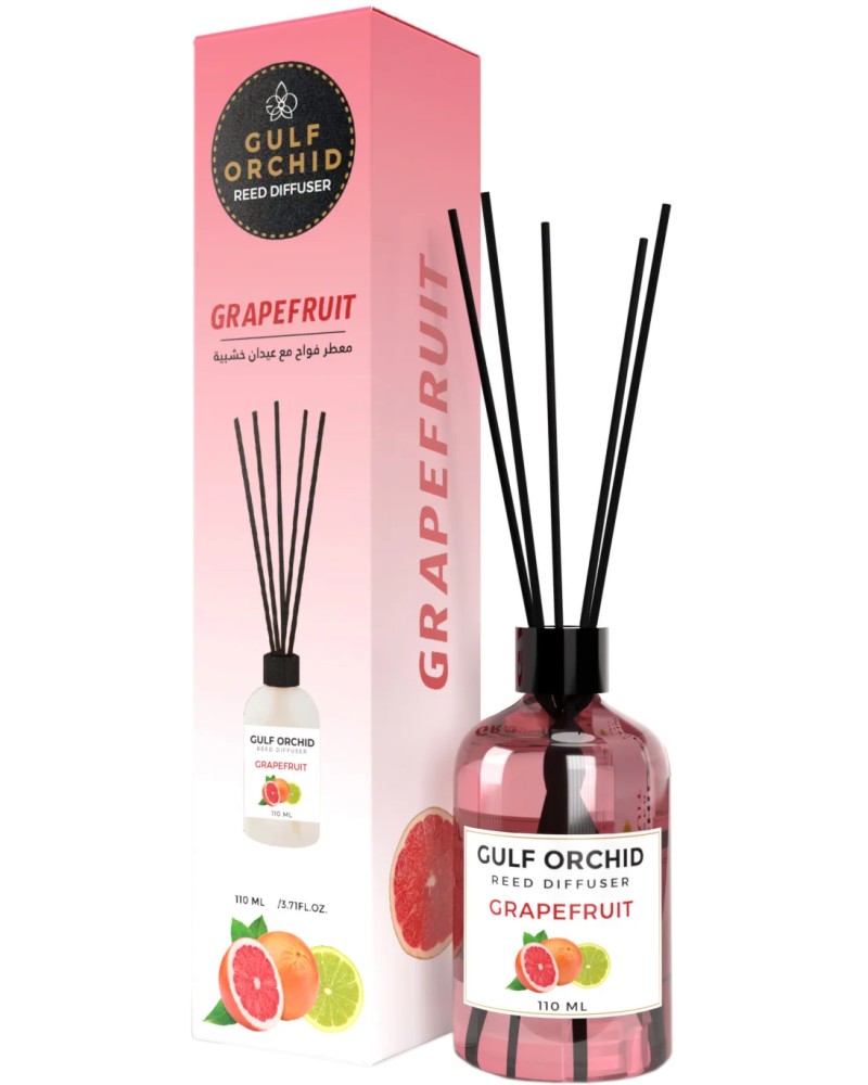 Арома дифузер с пръчици Gulf Orchid Grapefruit Арома дифузер с пръчици Gulf Orchid Grapefruit - С аромат на грейпфрут - продукт