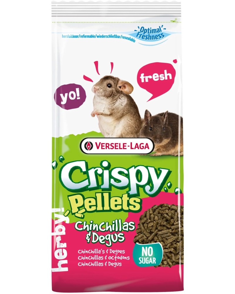      VERSELE LAGA Pellets Chinchillas & Degus - 1 kg,   Crispy - 