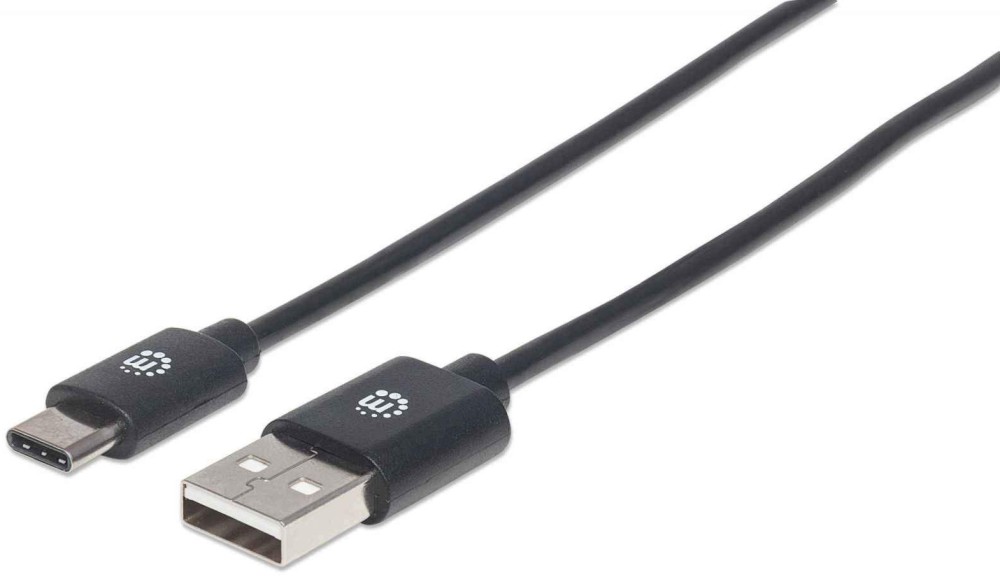 Кабел USB 2.0 Type-A male към USB Type-C male Manhattan Кабел USB 2.0 Type-A male към USB Type-C male Manhattan - 2 m -