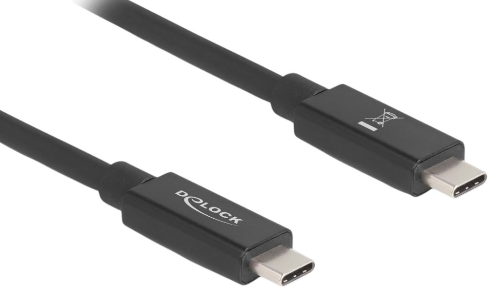 Кабел USB-C male към USB-C male DeLock Кабел USB-C male към USB-C male DeLock - 1 m, E-Marker -