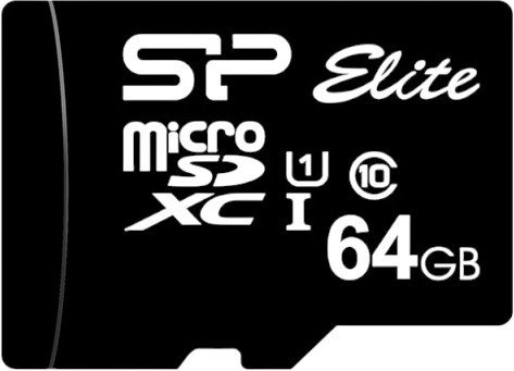 Micro SDXC   64 GB Silicon Power Elite - Class 10, U1  SD  - 