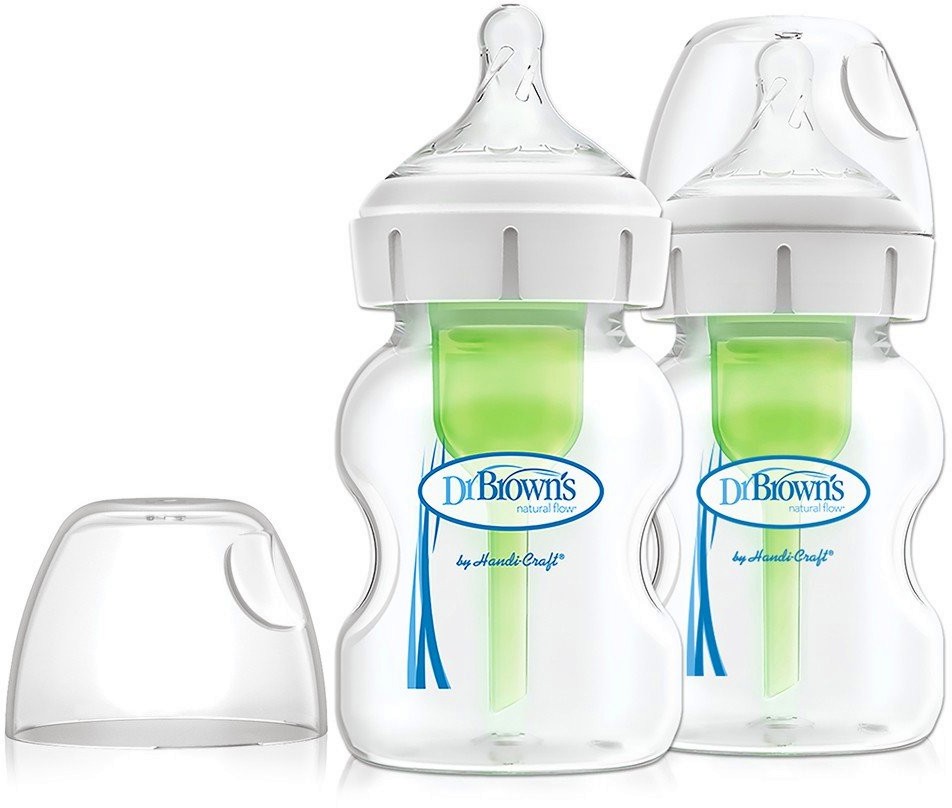 Бебешки шишета Dr. Brown's Wide Neck Бебешки шишета Dr. Brown's Wide Neck - 2 броя x 150 ml, от серията Options+, 0+ м - шише