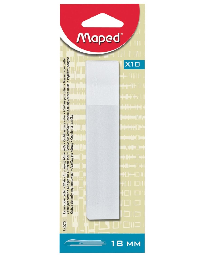 Резервни резци за макетен нож Maped - 10 броя - 