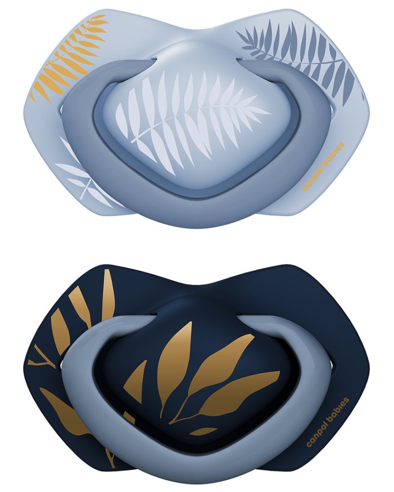 Залъгалки със симетрична форма Canpol babies Light Touch Залъгалки със симетрична форма Canpol babies Light Touch - 2 броя, с кутия за съхранение, от серията Gold, 0-6 м - залъгалка