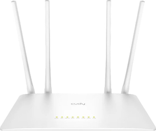 Безжичен рутер Cudy WR300S N300 Безжичен рутер Cudy WR300S N300 - 2.4 GHz (300 Mpbs), 4 антени -