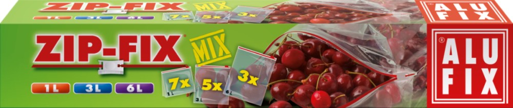 Прозрачни пликчета с цип ALUFIX Zip-Fix Прозрачни пликчета с цип ALUFIX Zip-Fix - 15 броя -