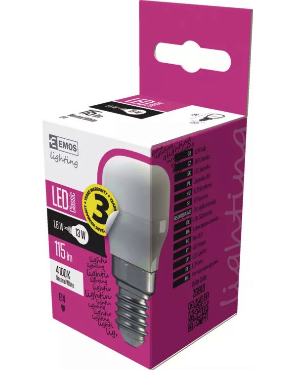 LED    Emos E14 1.6 W 4100K - 115 lm   Classic - 