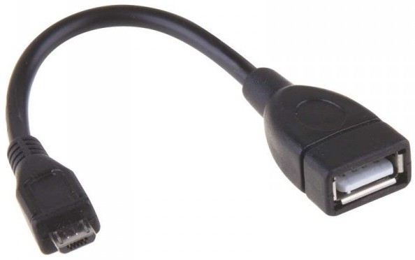 Кабел USB 2.0 OTG Type-A female към USB micro Type-B Emos Кабел USB 2.0 OTG Type-A female към USB micro Type-B Emos - 15 cm -