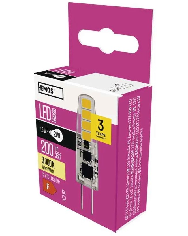 LED  Emos JC G4 1.9 W 3000K - 200 lm   Classic - 