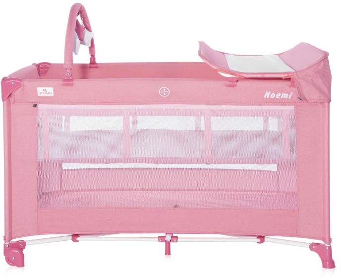 Сгъваемо бебешко легло на две нива Lorelli Noemi 2 Layers Plus - За матрак 60 x 120 cm, с повивалник, арка с играчки и аксесоари - продукт