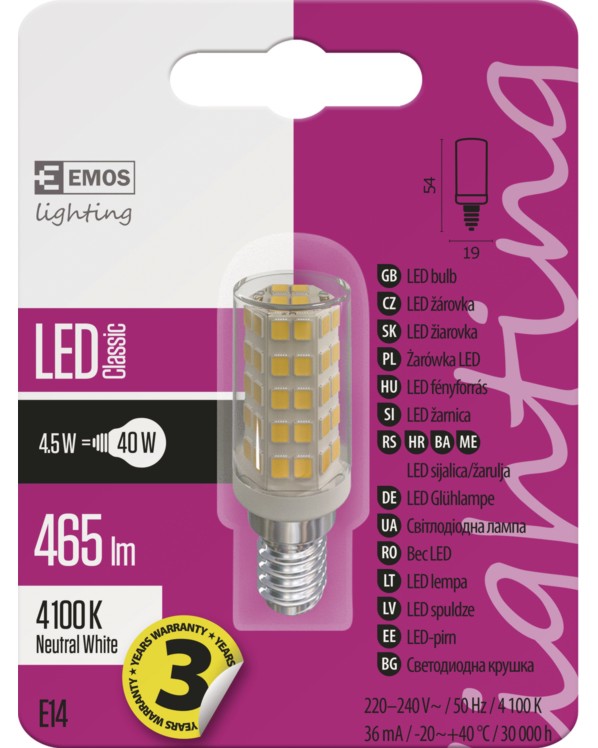 LED  -  Emos -   4.5 W   E14 - 