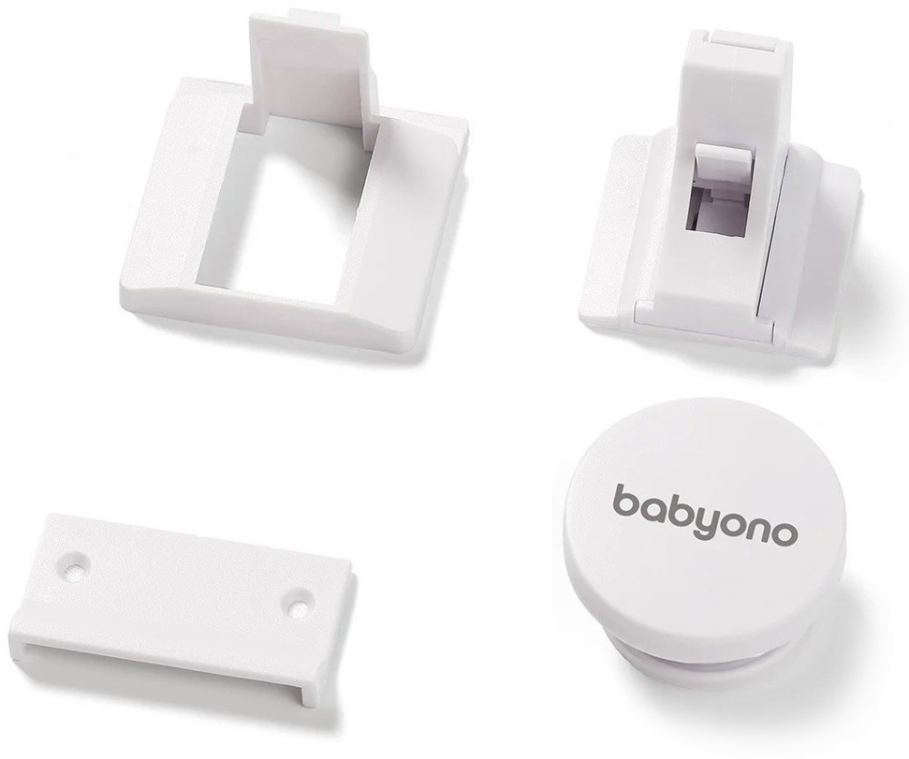 Магнитни предпазители за шкафове и чекмеджета BabyOno - 4 броя - продукт