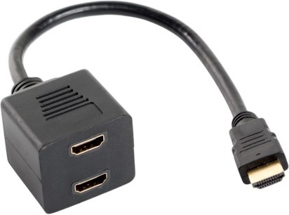 Адаптер HDMI male към 2 x HDMI female Lanberg Адаптер HDMI male към 2 x HDMI female Lanberg - С кабел 20 cm -