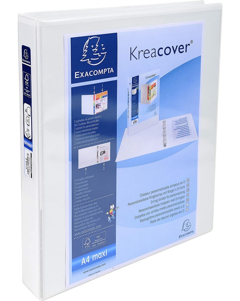 ������� � 4 ����� Exacompta Kreacover - �� ������ A4 � �������� �� ����� 4.7 cm - 