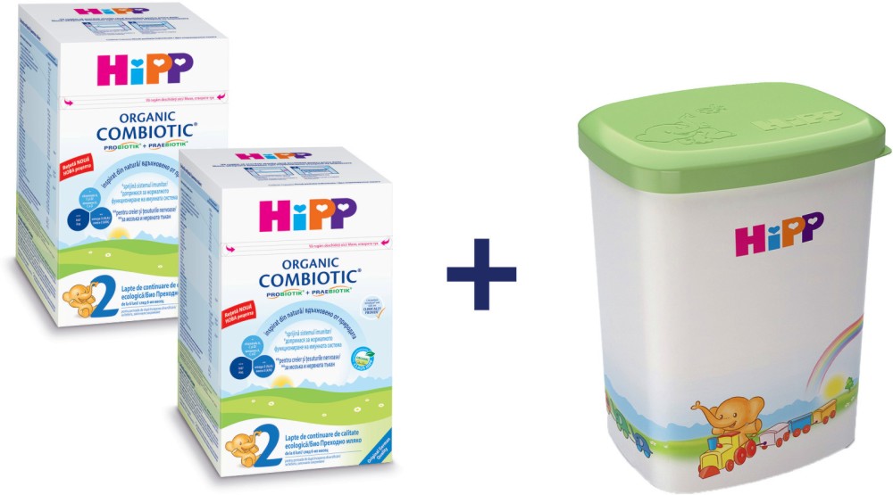 Био преходно мляко - HiPP 2 Combiotic Био преходно мляко - HiPP 2 Combiotic - Опаковки от 2 x 800 g за бебета над 6 месеца - продукт