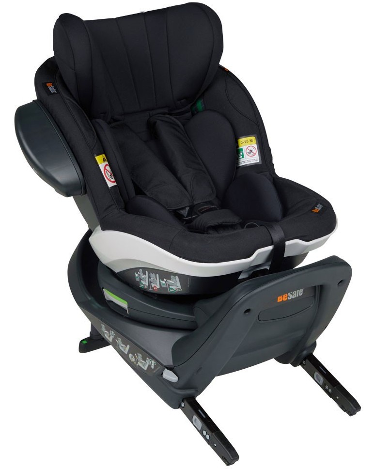 Детско столче за кола BeSafe iZi Turn I-Size Fresh Black Cab - За Isofix система, от 6 месеца до 4 години - столче за кола