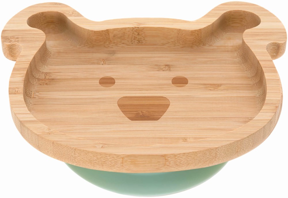 Детска бамбукова чиния за хранене Lassig - От серията Little Chums, 6+ м - чиния