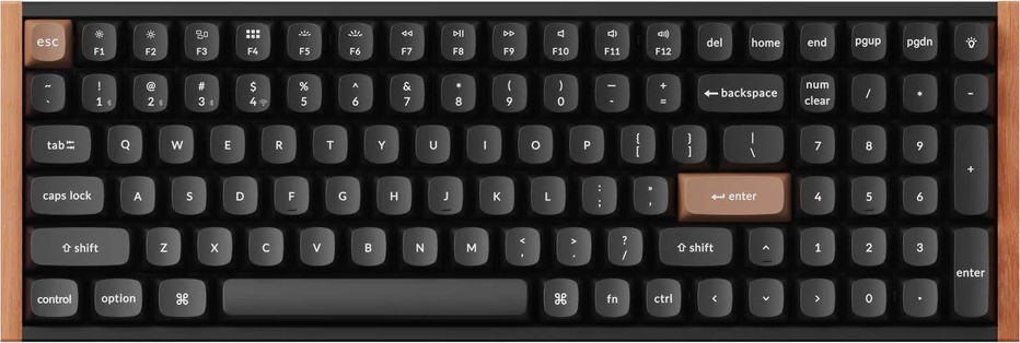 �������� ��������� ������� ���������� Keychron K2 HE - 100%, Bluetooth, USB-C, RGB ���������, ANSI Layout, Gateron Double-Rail Magnetic Nebula - 