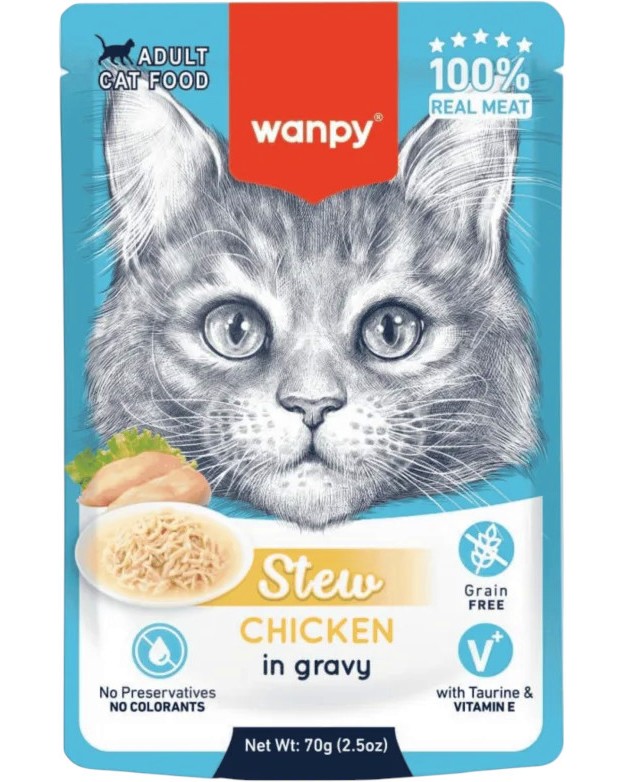    Wanpy - 10 x 70 g,    ,   Stew in Gravy - 