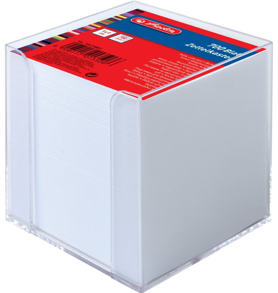 Бяло хартиено кубче Herlitz Бяло хартиено кубче Herlitz - 700 листчета с размери 9 x 9 cm в поставка -