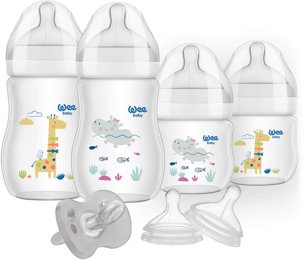 Комплект за новородено Wee Baby - С шишета, биберони и залъгалка от серията Natural - продукт