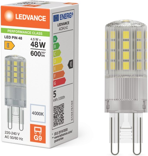 LED  LEDVANCE PIN CL 50 840 G9 4.5 W 4000K - 600 lm - 