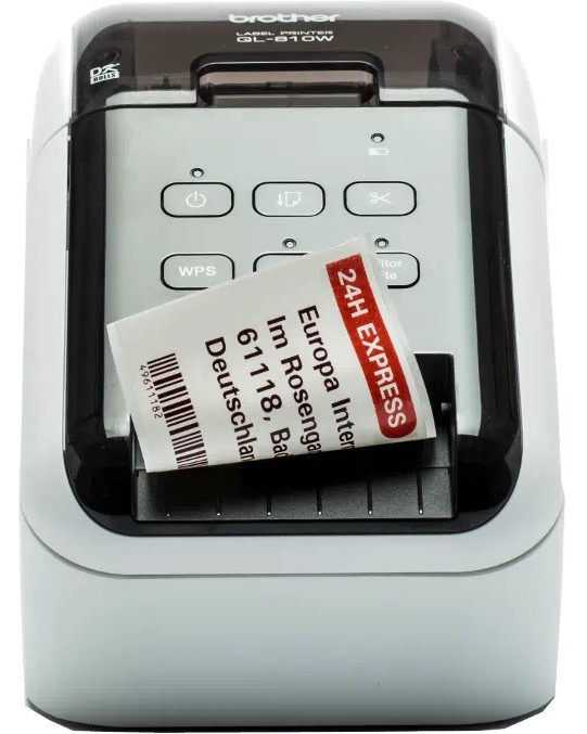 Етикетен принтер Brother QL-810Wc Етикетен принтер Brother QL-810Wc - 300 x 600 dpi, 148 mm/sec, USB 2.0, Wi-Fi -