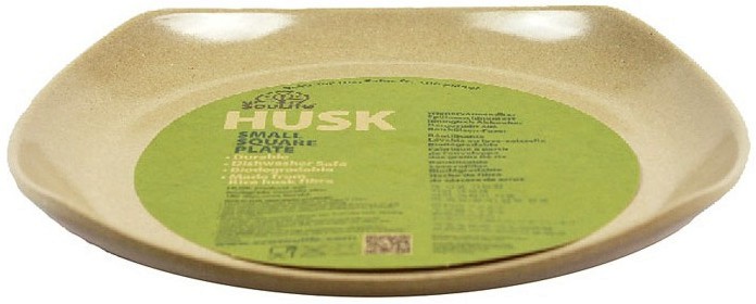   - Husk Small Square Plate - 